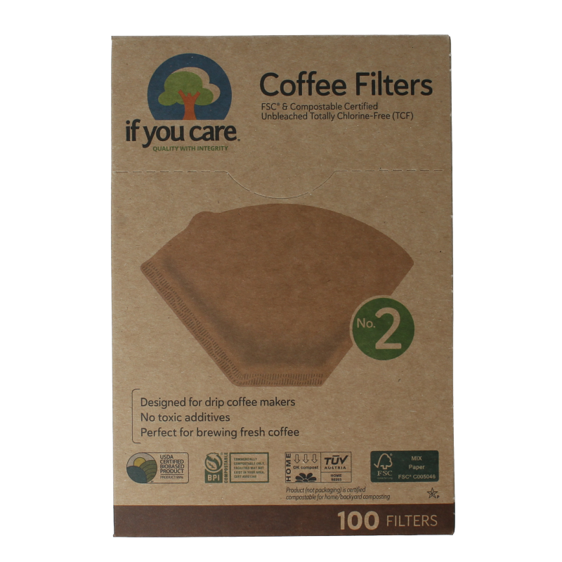 If You Care Koffiefilters no. 2 100 stuks