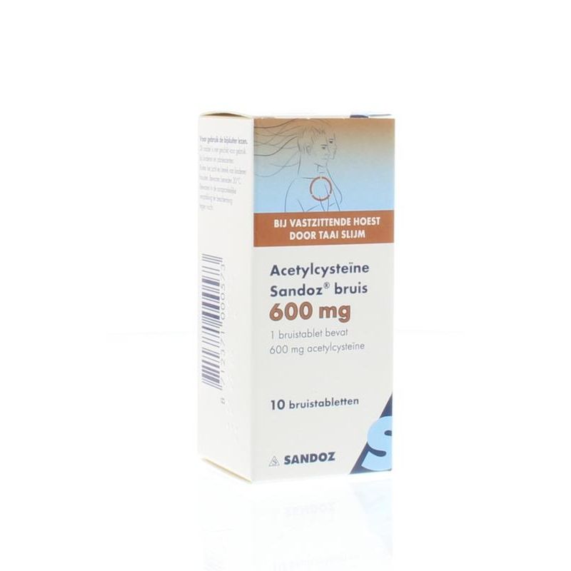 Sandoz Acetylcysteine 600 mg 10 bruistabletten