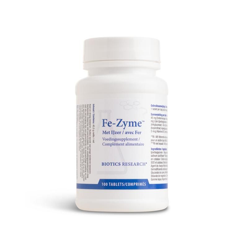 Biotics Fe-Zyme 25 mg 100 tabletten