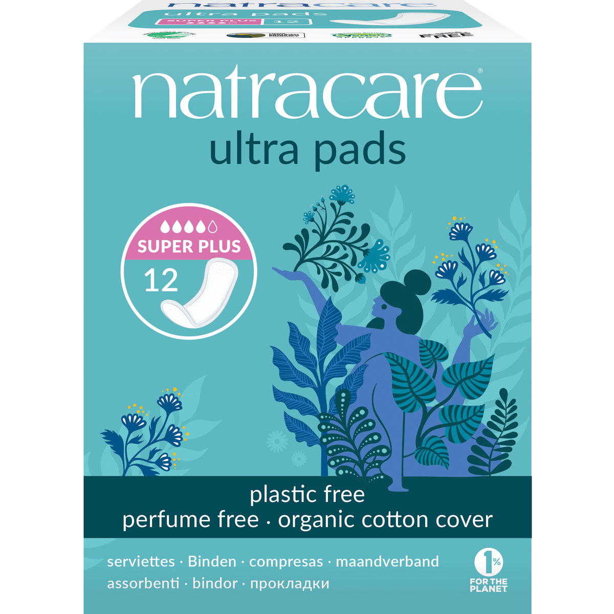 Natracare Maandverband super plus 12 stuks (afbeelding 2)