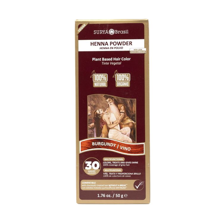 Surya Brasil Henna haarverf poeder Burgundy 50 gram