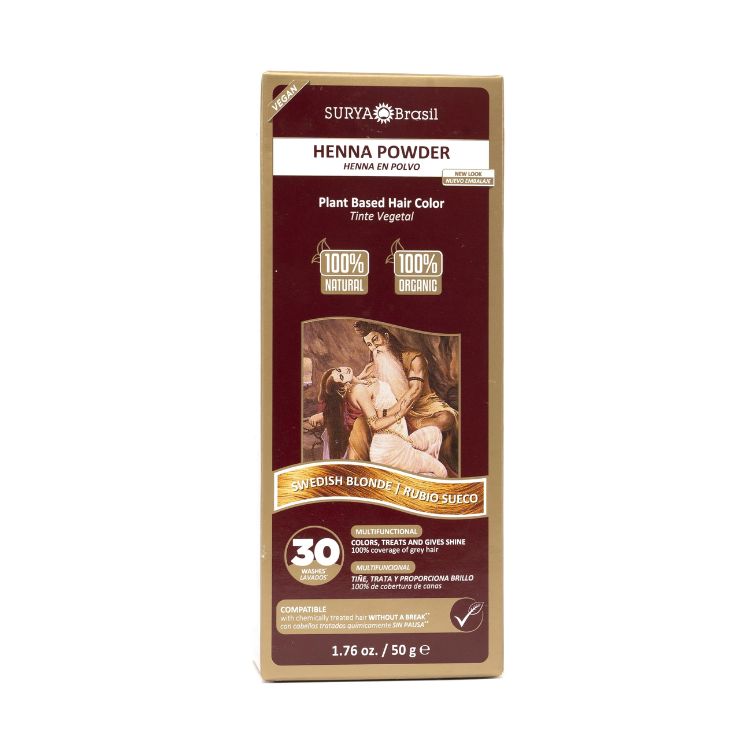 Surya Brasil Henna haarverf poeder Swedish blonde 50 gram