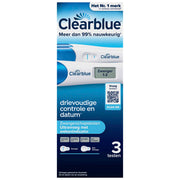 Clearblue Zwangerschapstest met Drievoudige Controle & Datum 3 stuks