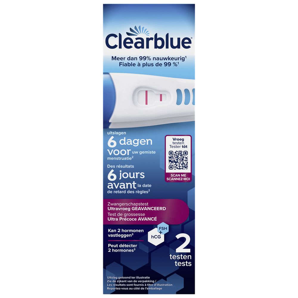 Clearblue Zwangerschapstest Ultra Vroeg Advanced 2 stuks