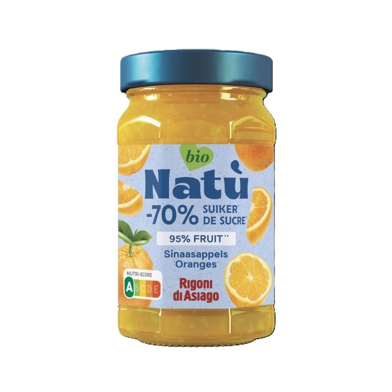 Natu Sinasappel jam -70% suiker 240 gram