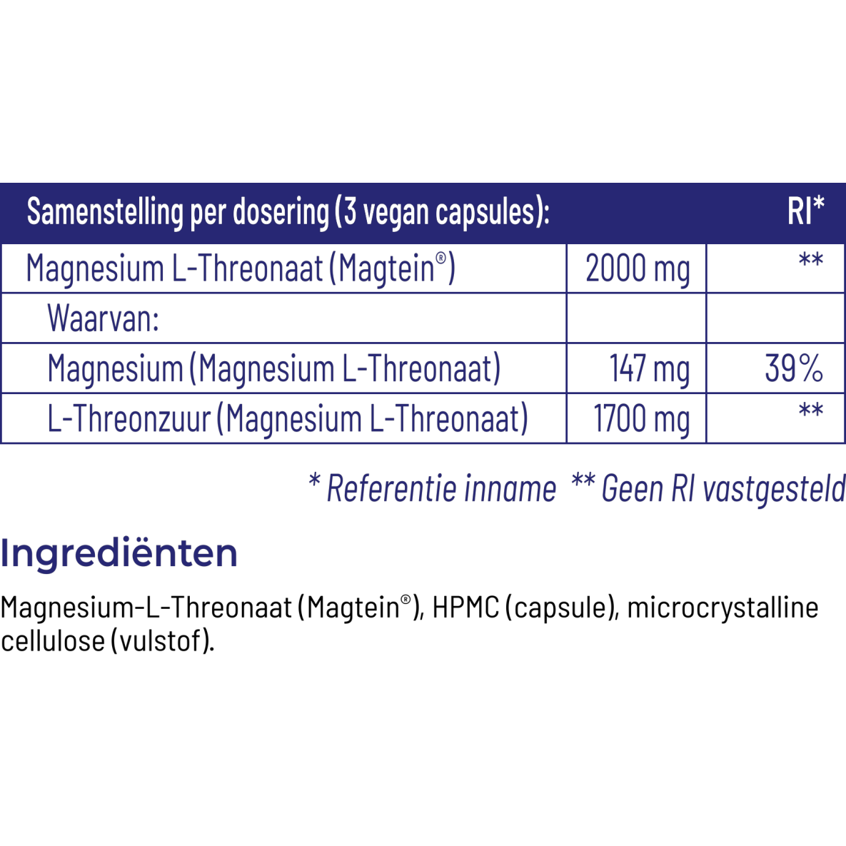 Vitakruid Magnesium L-Threonaat 90 vcaps