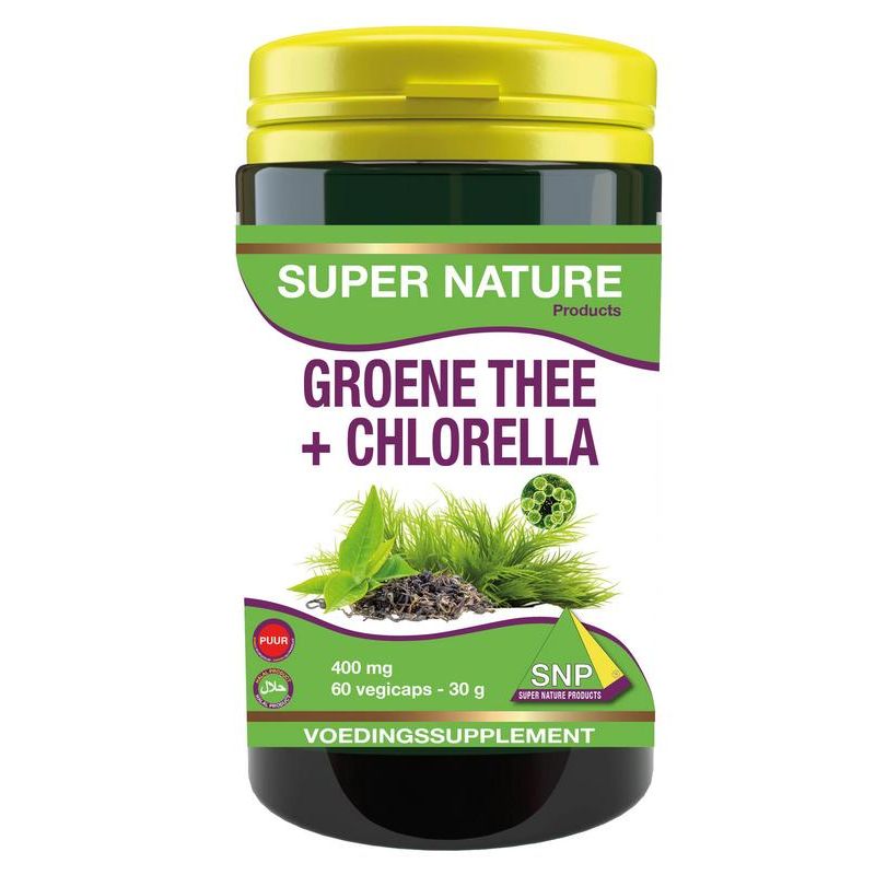SNP Groene thee chlorella puur 60 capsules
