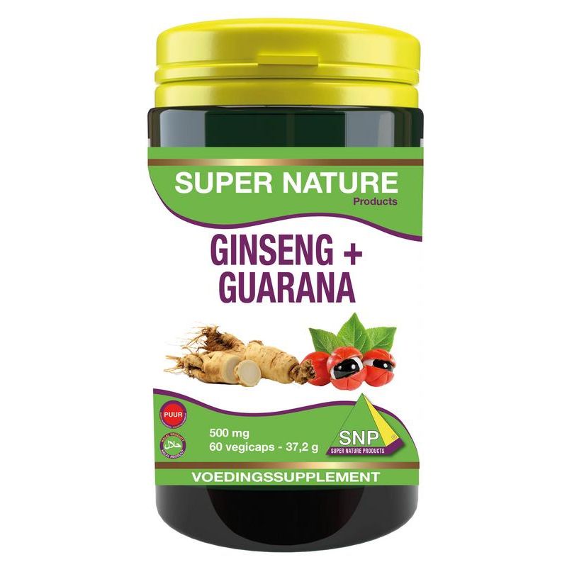 SNP Ginseng guarana 500 mg puur 60 capsules