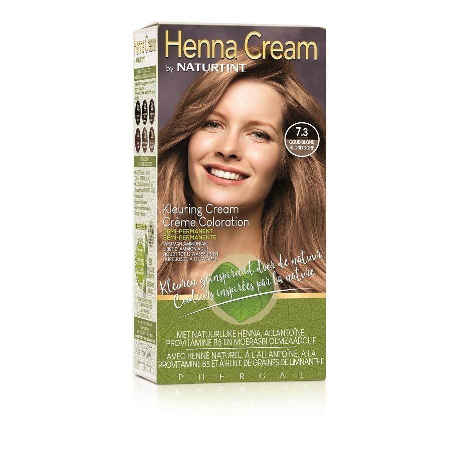Naturtint Henna Cream 7.3 Goud Blond Semi-Permanente Kleuring 110 ml