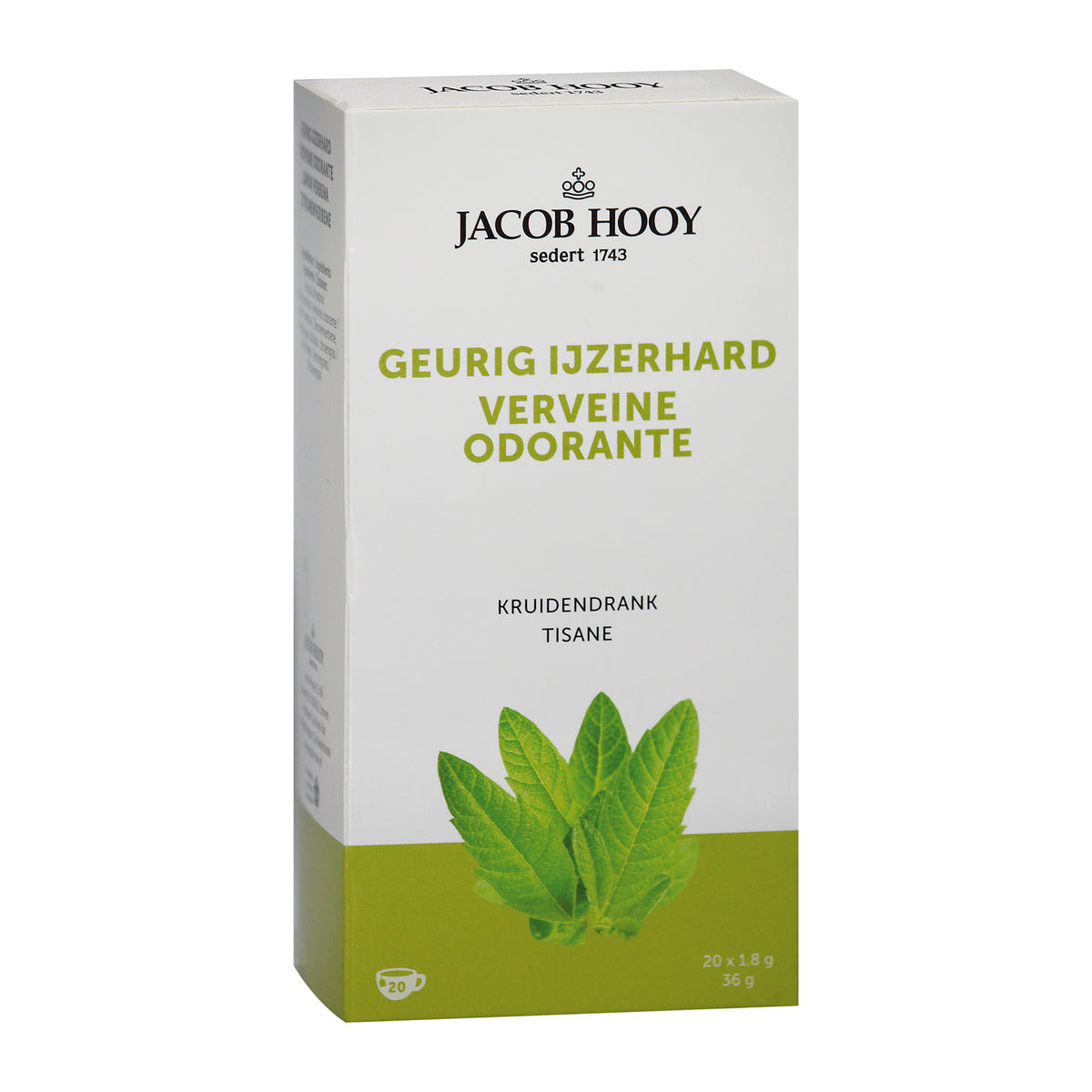 Jacob Hooy Geurig ijzerhard theezak gold 20 zakjes
