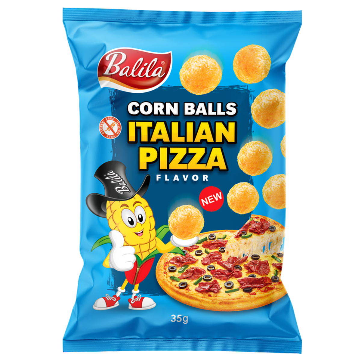 Balila Corn balls Italian pizza 35 gram
