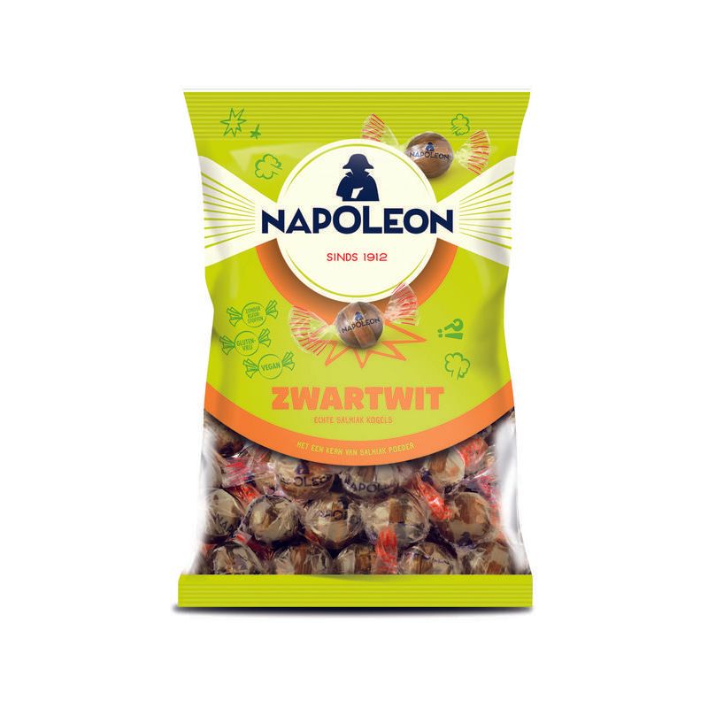 Napoleon Zwart/wit kogels 150 gram