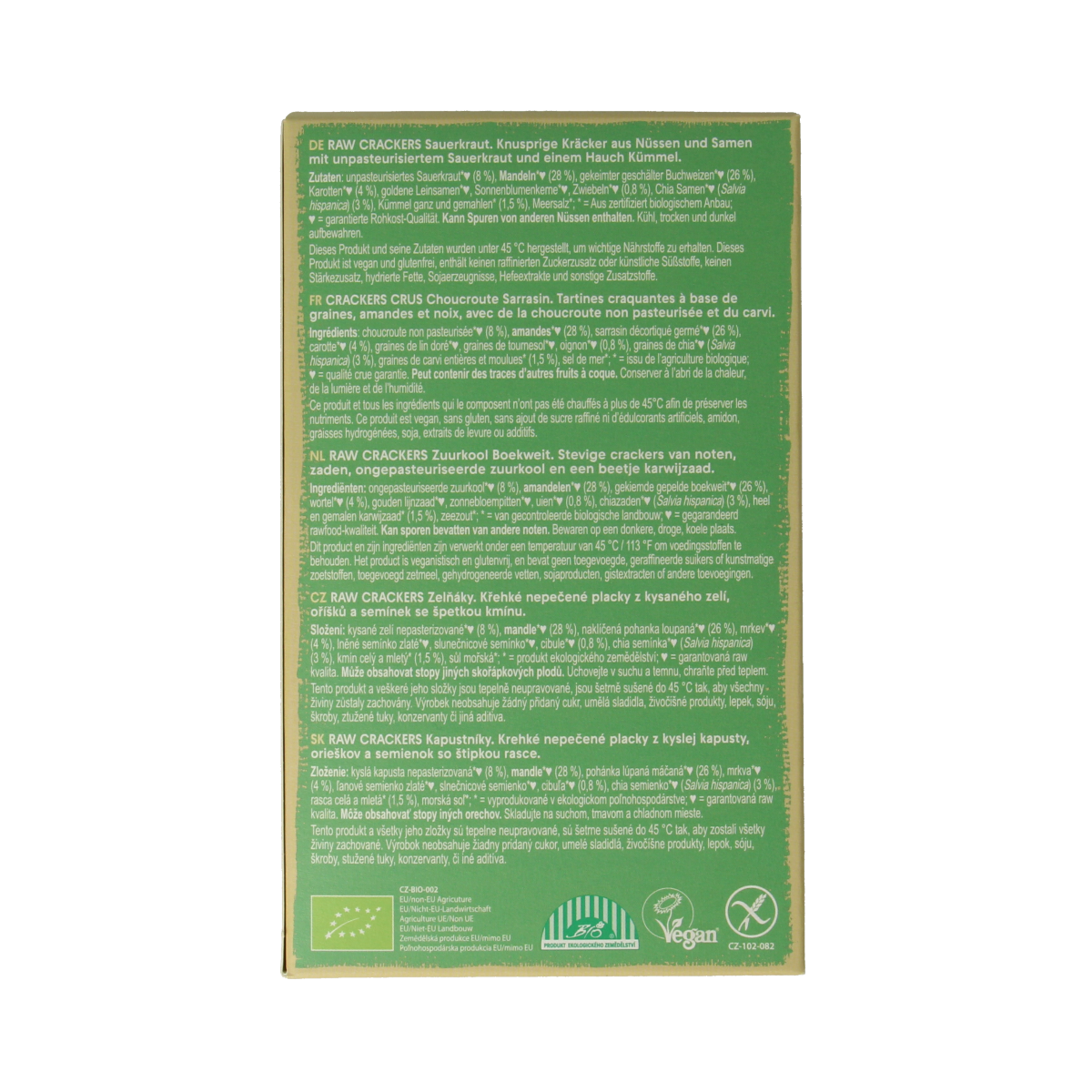 Lifefood Life crackers zuurkool boekweit raw biologisch 90 gram