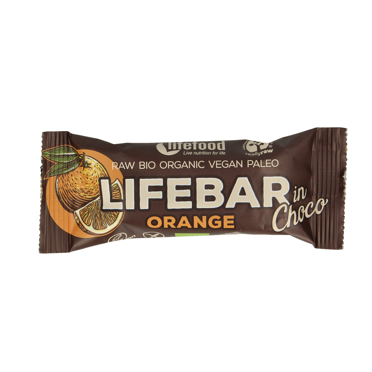 Lifefood Lifebar inchoco orange 40 gram