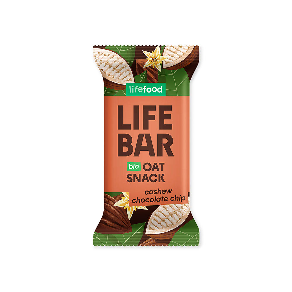 Lifefood Lifebar haverreep chocolate chip 40 gram