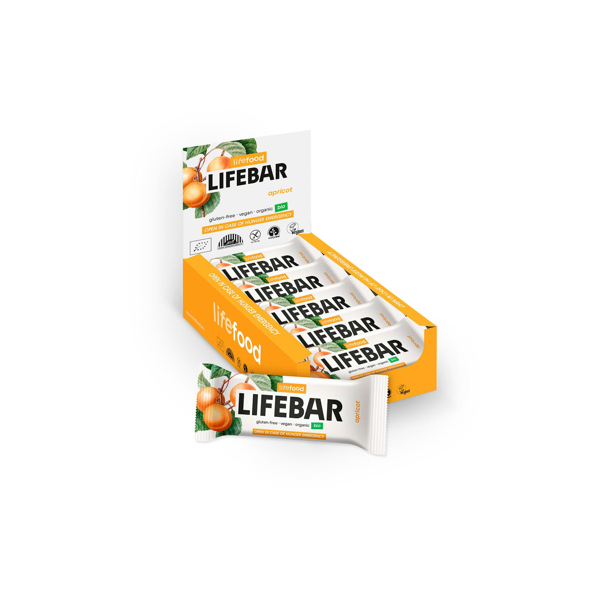 Lifefood Lifebar abrikoos raw biologisch 40 gram