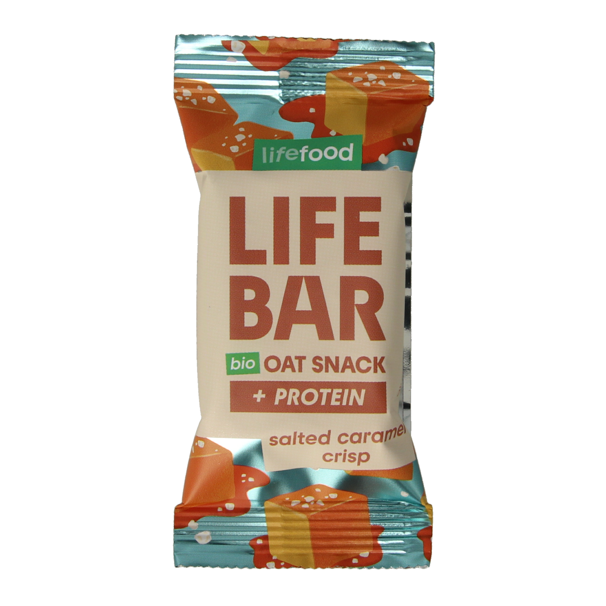Lifefood Lifebar oatsnack proteine salted caramel crisp biologisch 40 gram