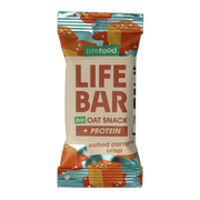 Lifefood Lifebar oatsnack proteine salted caramel crisp biologisch 40 gram