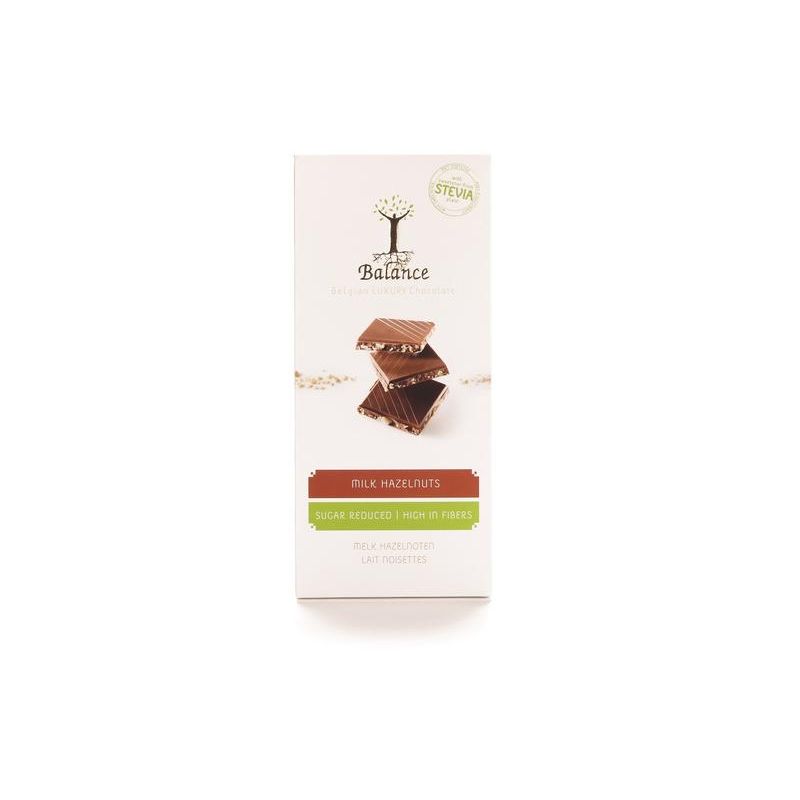 Balance Choco stevia tabletten melk hazelnoot 85 gram