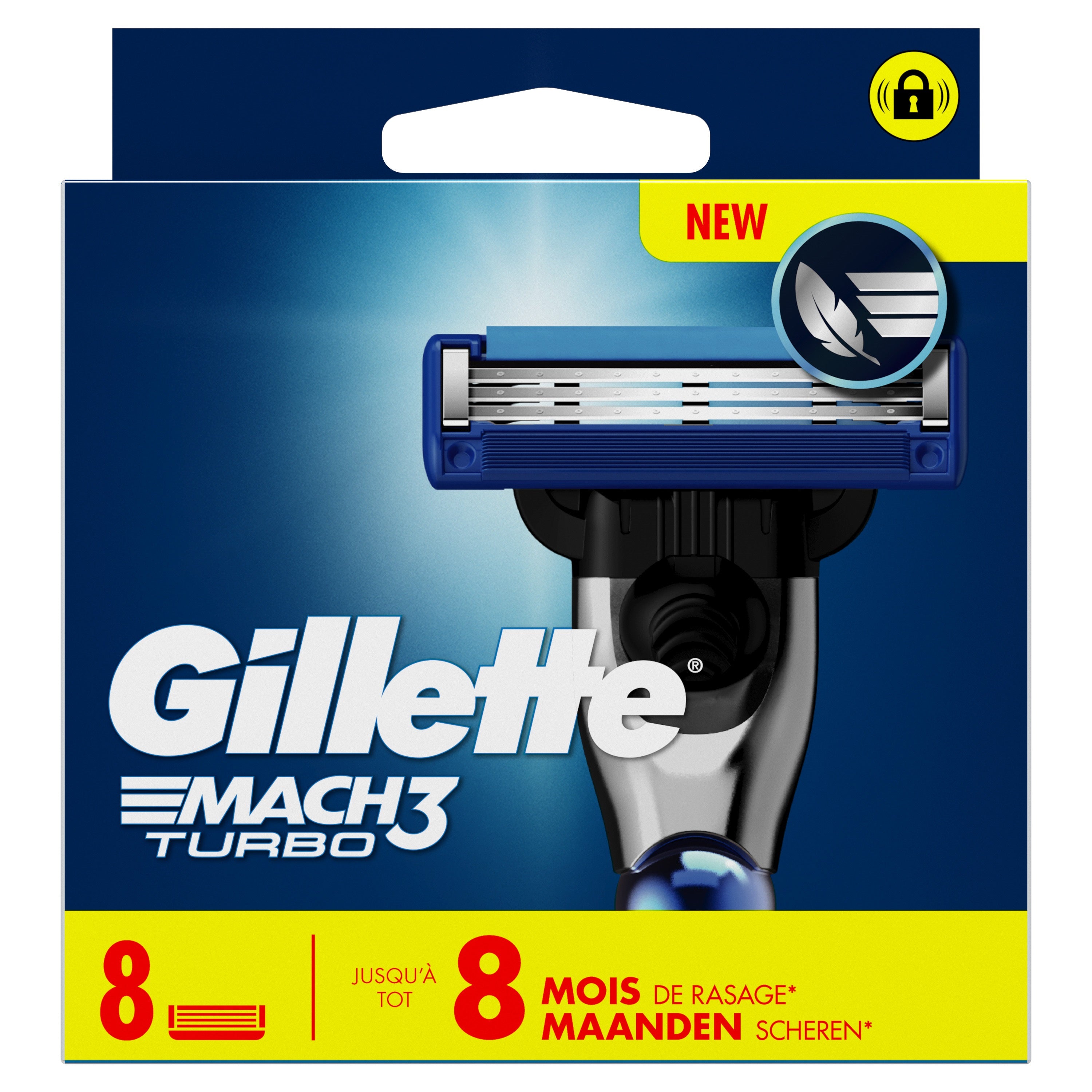 Gillette Mach 3 turbo blades 8 stuks