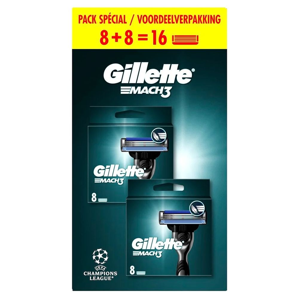 Gillette Mach 3 Scheermesjes Duo Pack 16 st