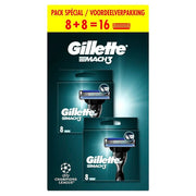 Gillette Mach 3 Scheermesjes Duo Pack 16 st