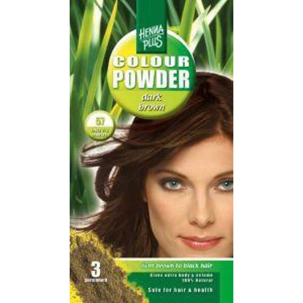 Henna Plus Colour powder 57 dark brown 100 gram