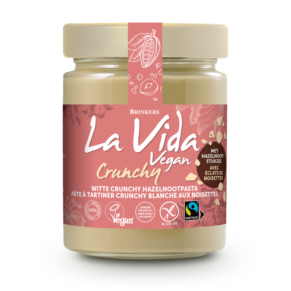 La Vida Vegan Witte Crunchy Hazelnoot Biologisch 270 gr