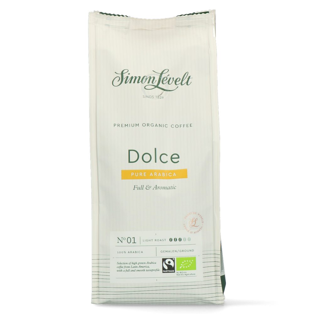 Simon Levelt Dolce Pure Arabica Full & Aromatic Light Roast Koffie 500 gr