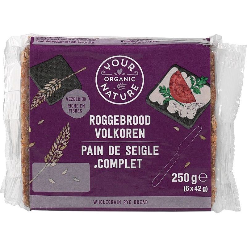 Your Organic Nature Roggebrood volkoren bio 250 gram
