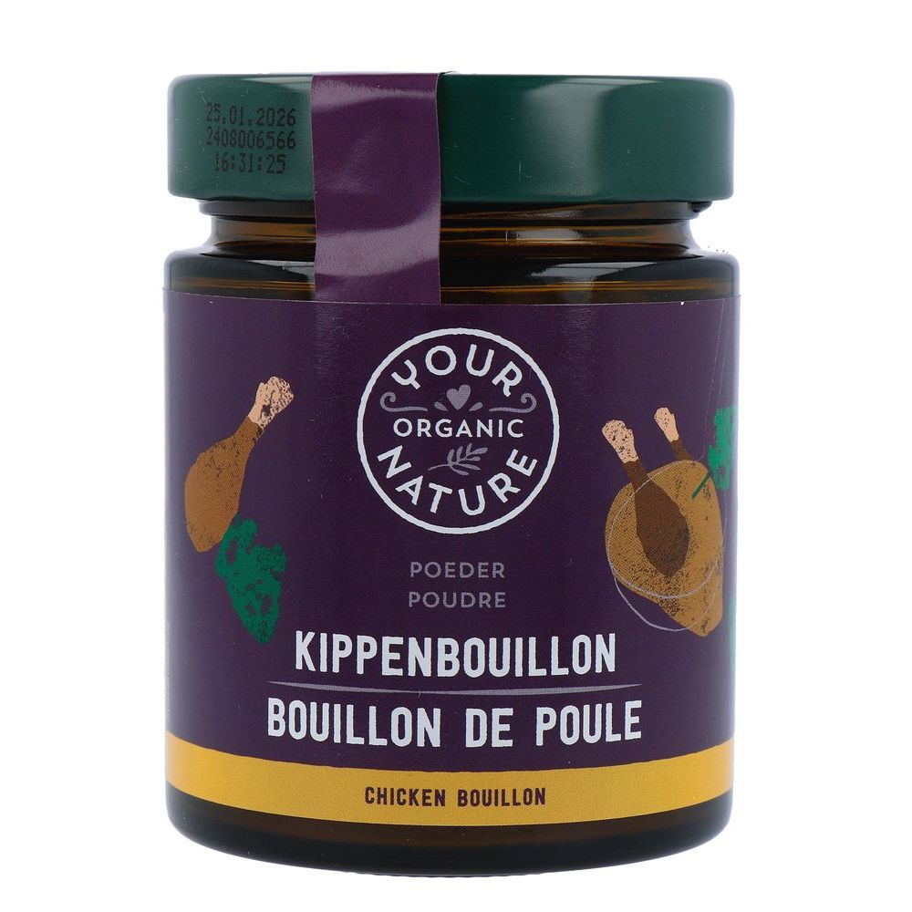 Your Organic Nature Heldere Kippenbouillonpoeder Zonder Gist 110 gr