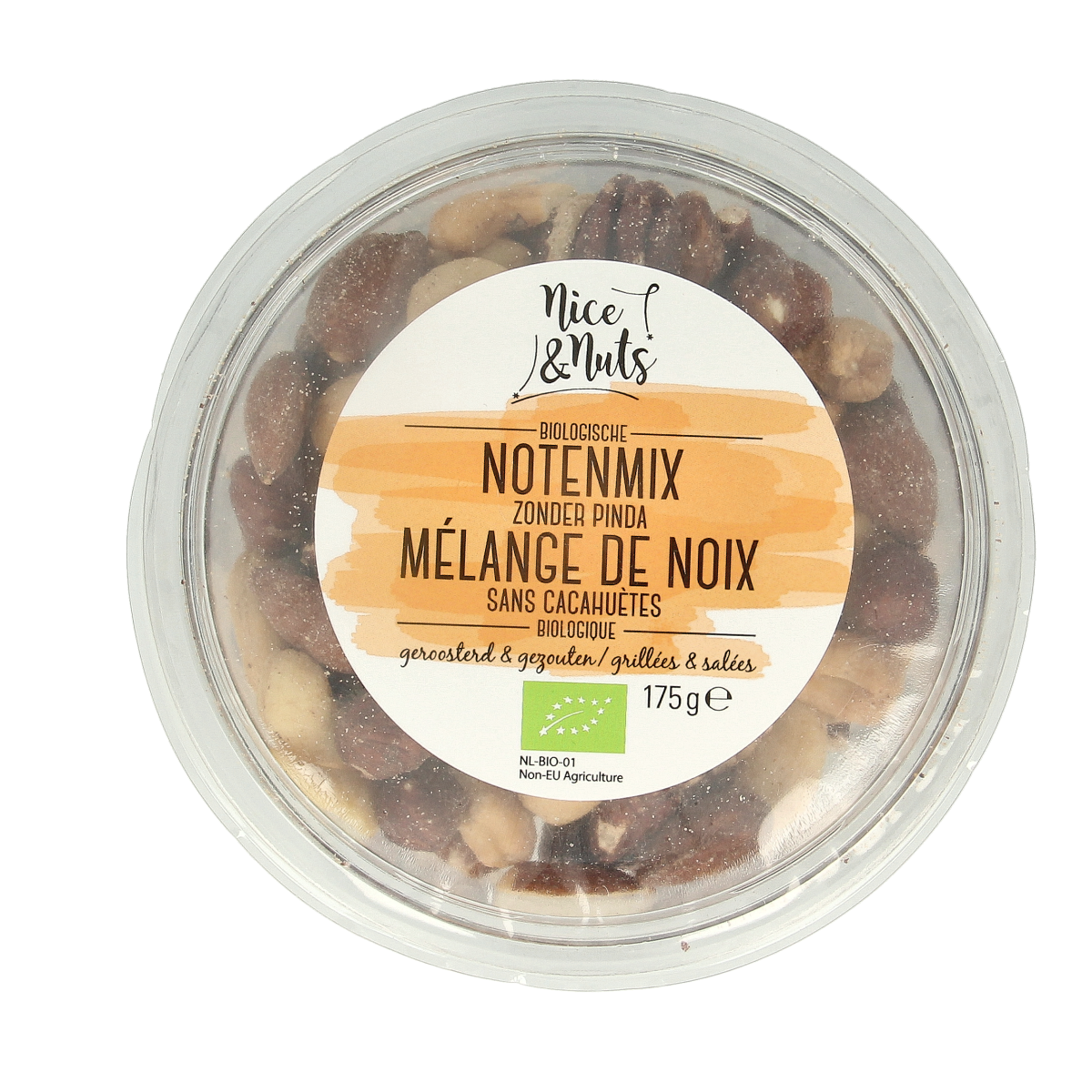 Nice & Nuts Notenmix gebrand zonder pinda met zeezout 175 gram