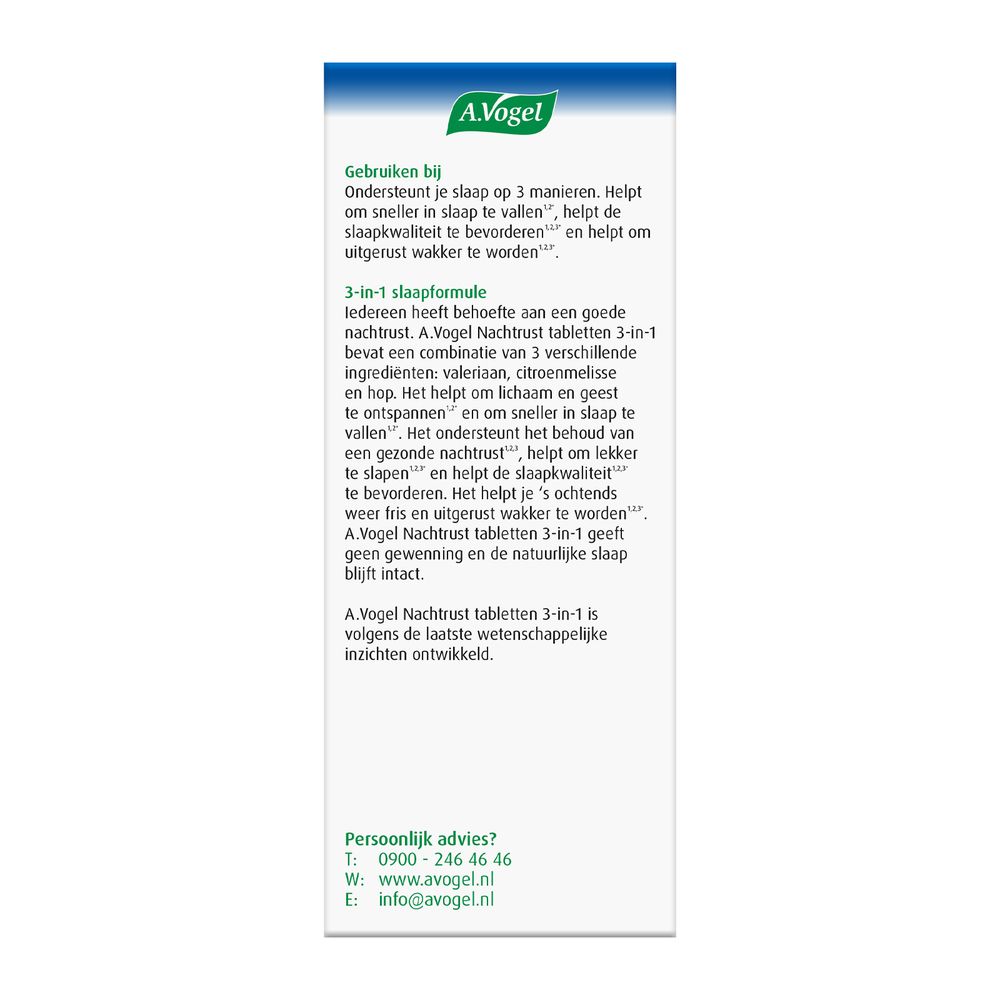 A Vogel Dormeasan nachtrust 3 in 1 30 tabletten