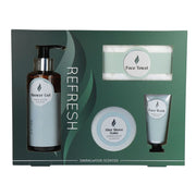 Refresh Geschenkset Heren Douchegel, Gezichtsreiniger, Gezichtshanddoek, Aftershave Balm 1 st