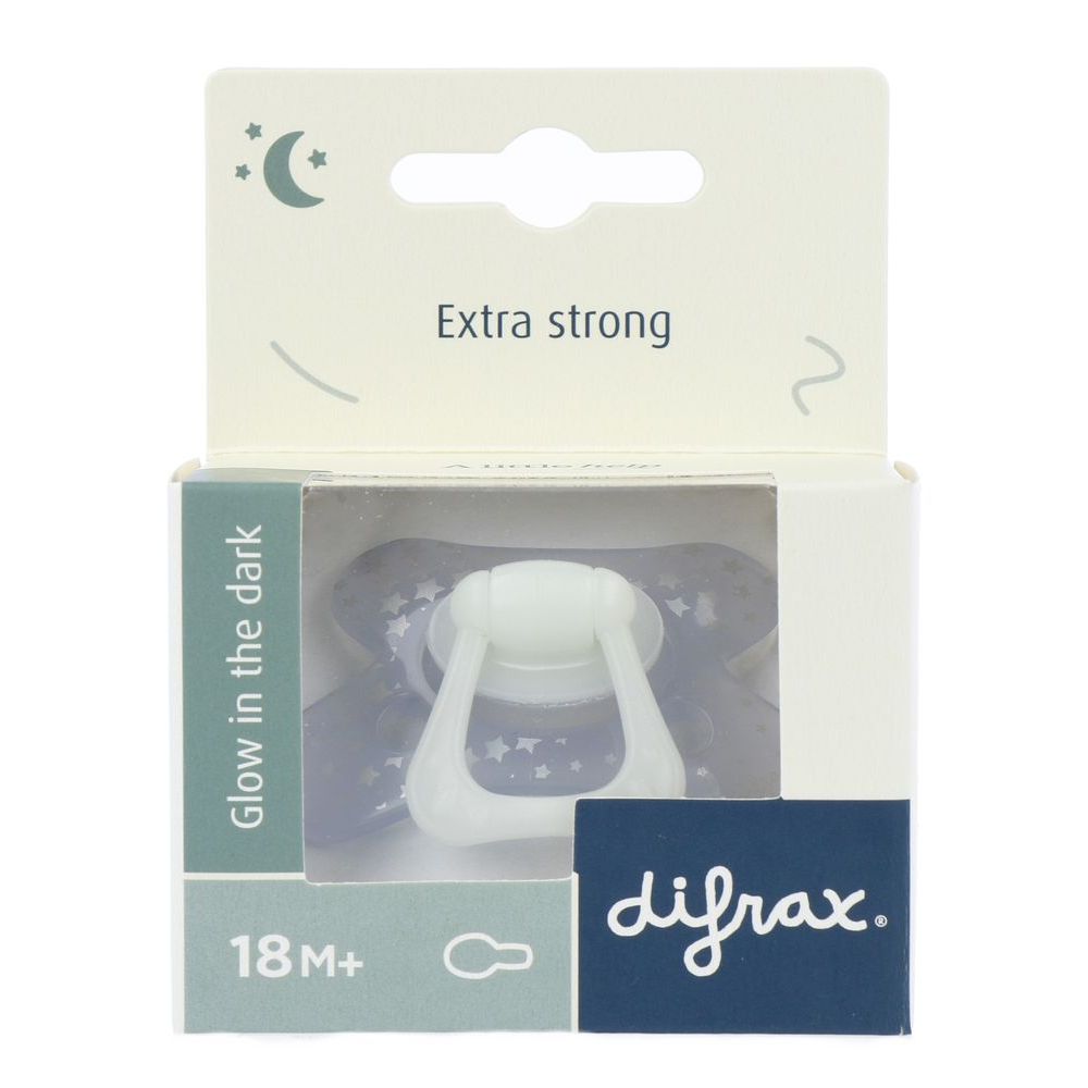 Difrax Fopspeen Natural 18+ Maanden - Glow in the Dark