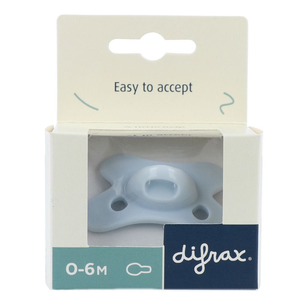 Difrax Natural Fopspeen 0-6m Uni Ice