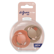 Difrax Lovi Dynamic Fopspeen 6-18m Granola/Orange 2 stuks