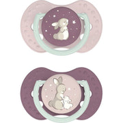 Difrax Lovi Dynamic Fopspeen 0-3m Night & Day Girl 2 stuks