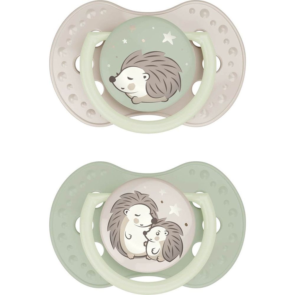 Difrax Lovi Dynamic Fopspeen 6-18m Night & Day Unisex 2 stuks