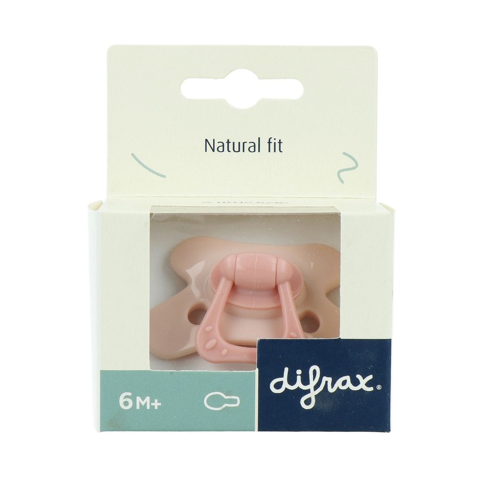Difrax Fopspeen Natural 6+ M SE Pink Opal