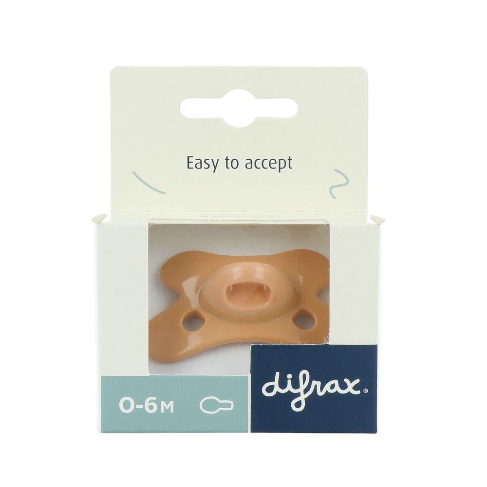 Difrax Natural Fopspeen 0-6m Uni Peachy