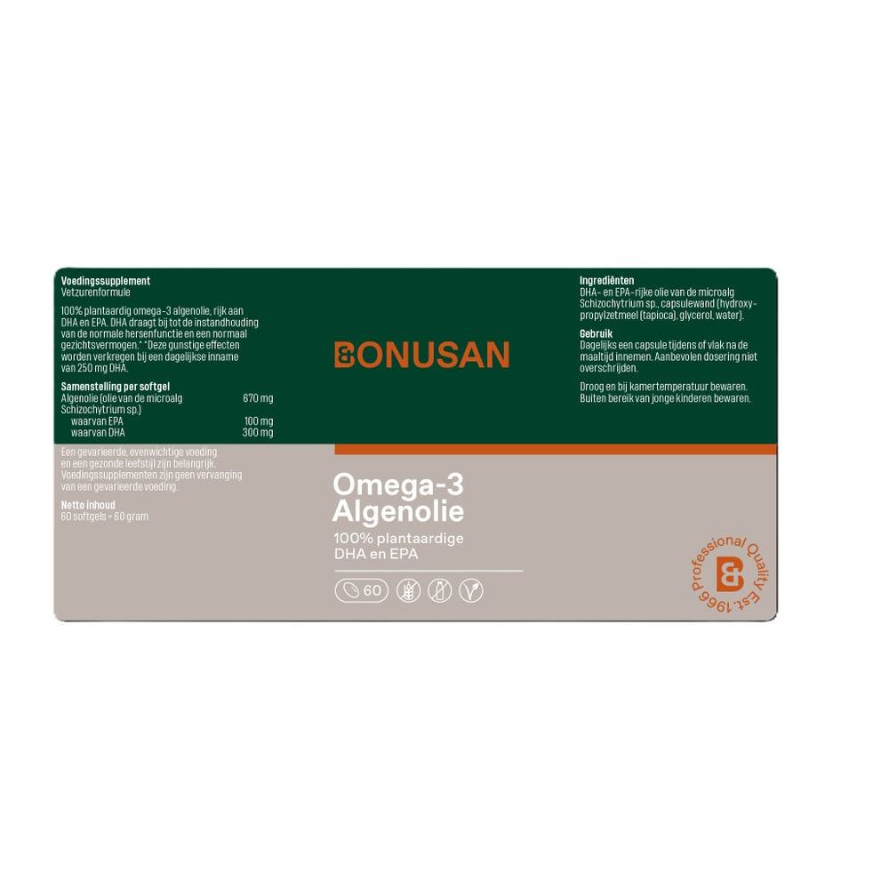 Bonusan Omega-3 Algenolie 60 softgels