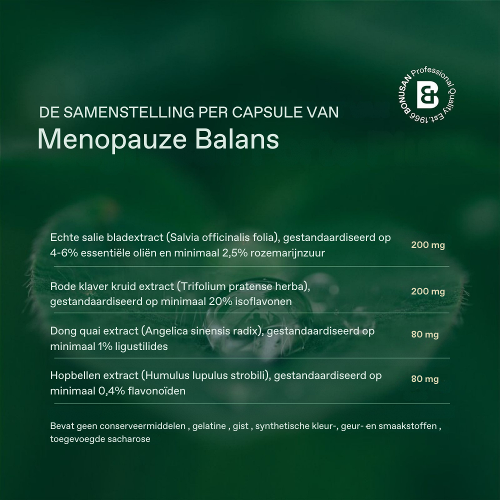 Bonusan Menopauze balans 60 capsules