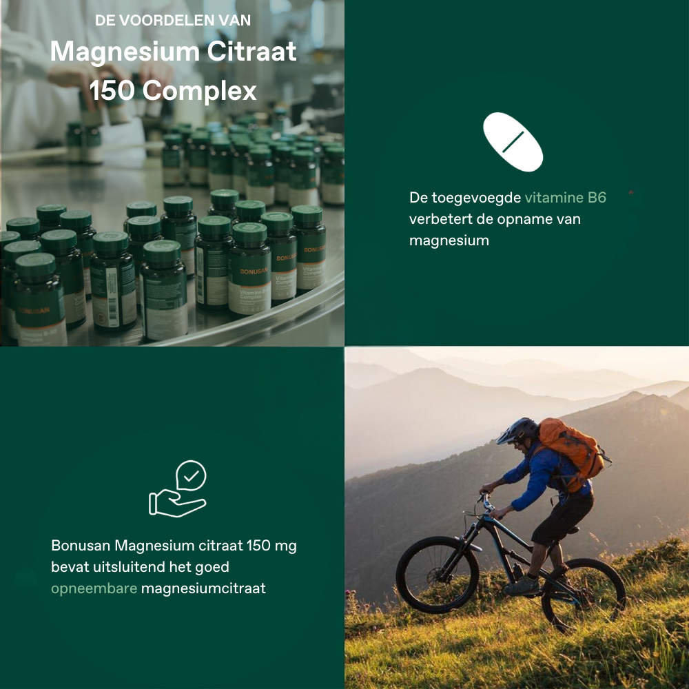 Bonusan Magnesium Citraat 150 mg Complex 120 tabletten