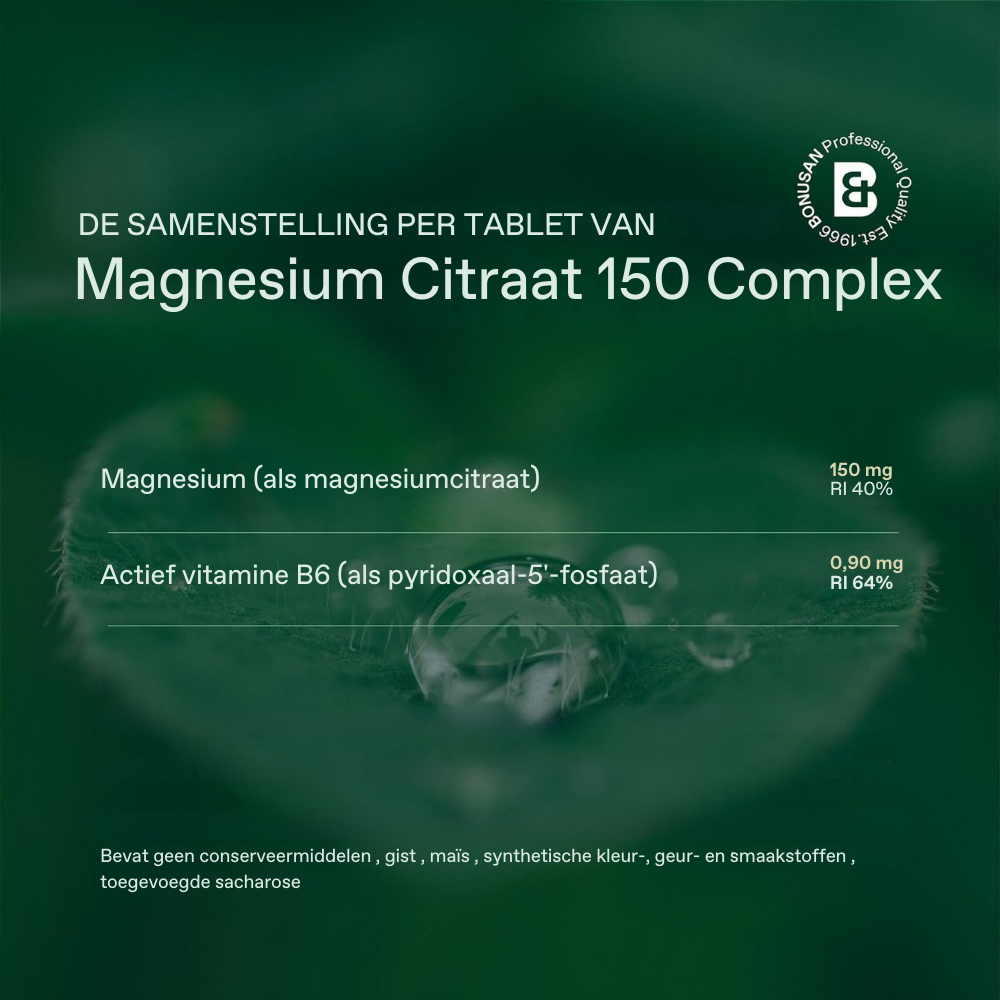 Bonusan Magnesium Citraat 150 mg Complex 120 tabletten