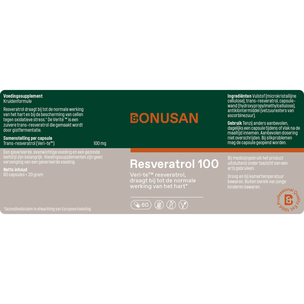 Bonusan Resveratrol 100 60 capsules
