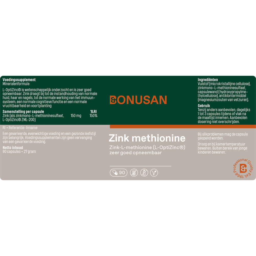 Bonusan Zink methionine