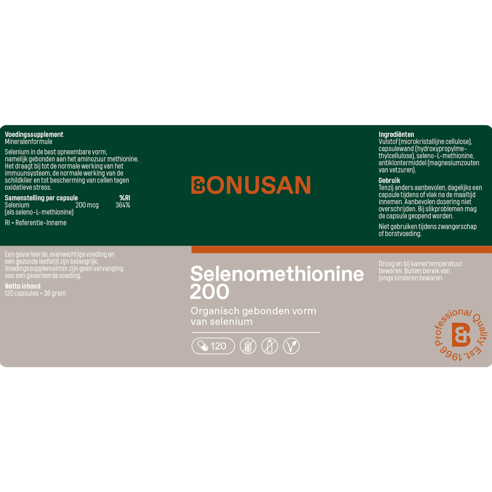 Bonusan Selenomethionine 200 120 capsules