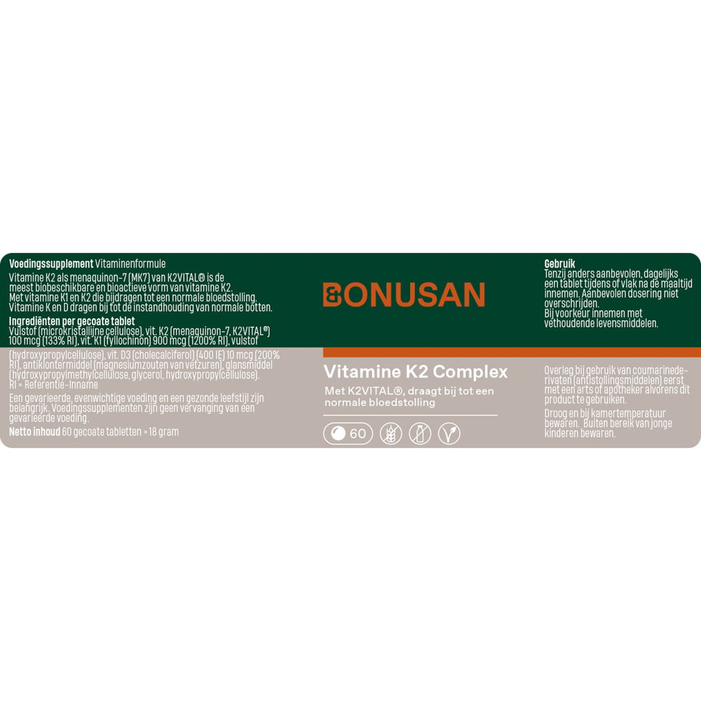 Bonusan Vitamine K2 Complex 60 tabletten