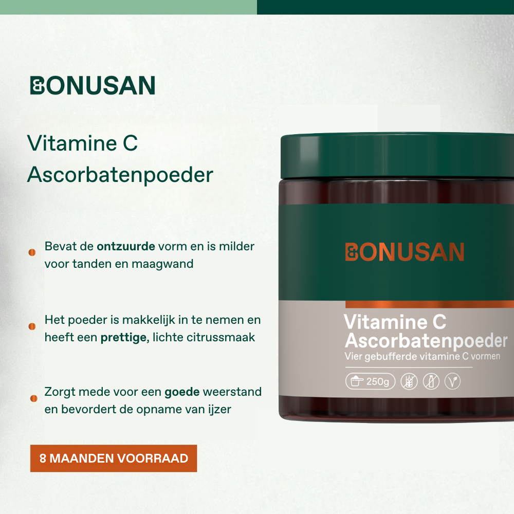 Bonusan Vitamine C ascorbatenpoeder 250 gram